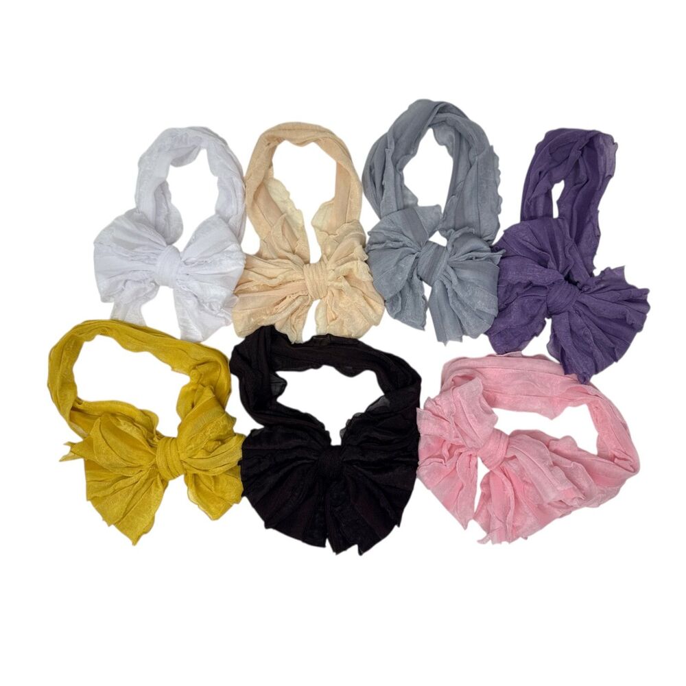 Headbands lot of 7 stretchy baby toddler bows hair accessories